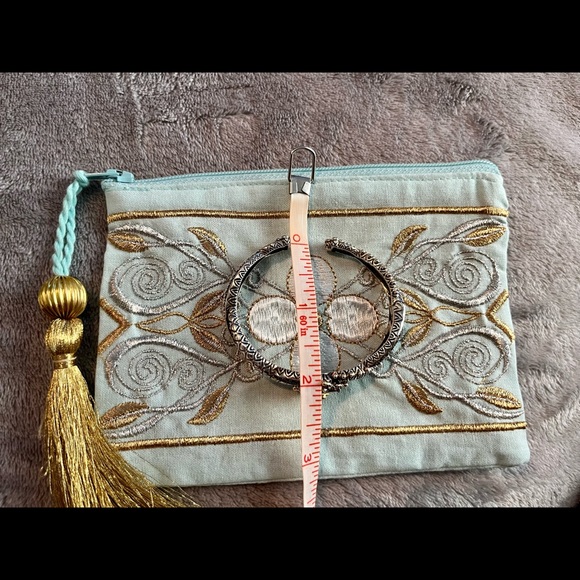 Barbara Bixby 18k Gold Sterling Silver Rhodolite Garnet Black Onyx Cross Over - Picture 4 of 10